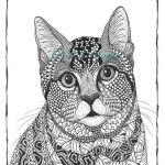 Coloriage De Mandala De Chaton Nouveau Cat Impressions Dessin Portraits Encre Par