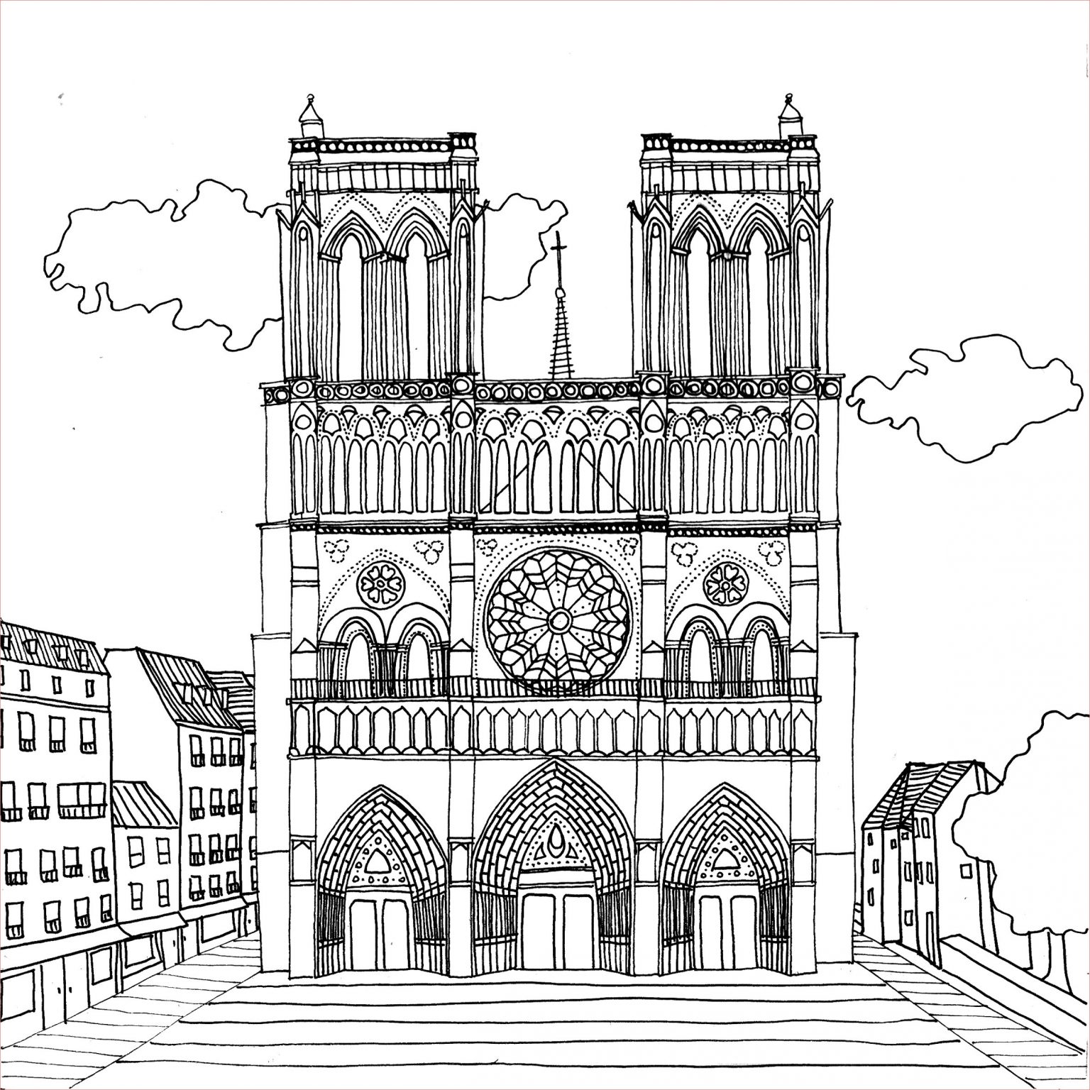 Coloriage De Paris Nouveau Notre Dame Cathedral Paris Coloring Page Free Printable