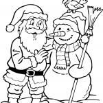 Coloriage De Pere Noel Élégant Coloriage Père Noël Et Bonhomme De Neige à Imprimer