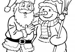 Coloriage De Pere Noel Élégant Coloriage Père Noël Et Bonhomme De Neige à Imprimer
