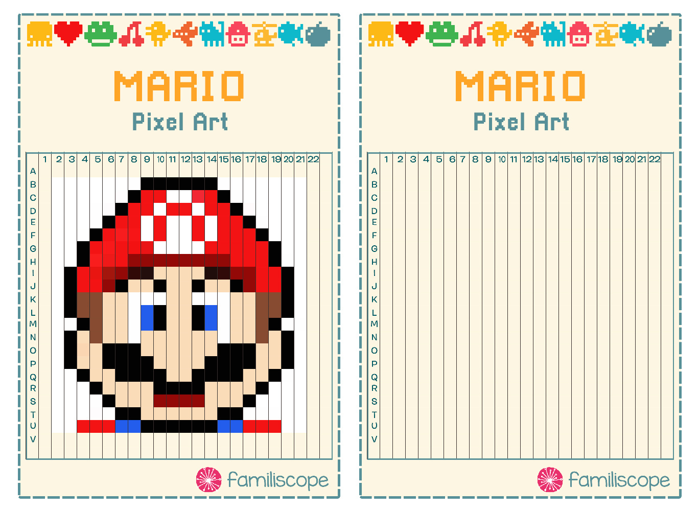 Coloriage De Pixel Génial Pixel Art Mario
