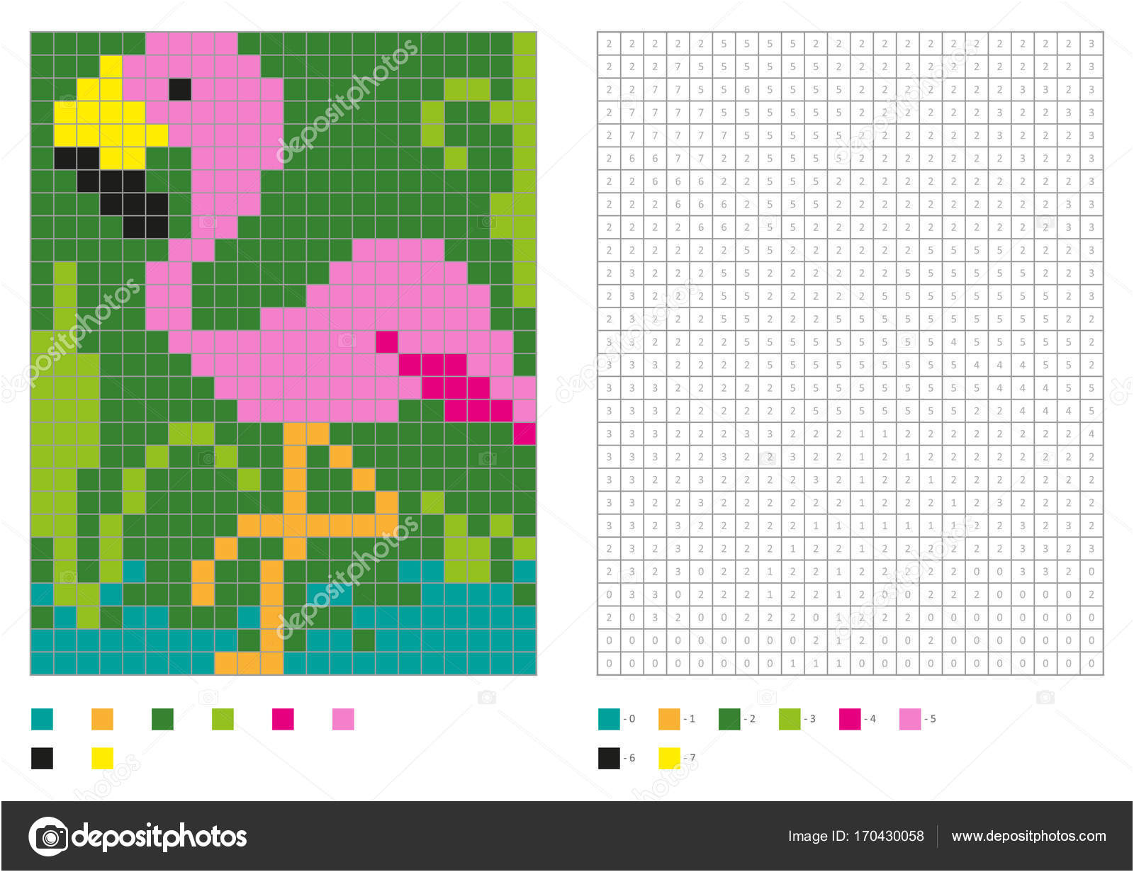 Coloriage De Pixel Luxe Enfants Coloriage Pixel à Colorier Avec Plaisir Oiseau