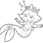 Coloriage Dora And Friends Luxe Mermaid Coloring Pages Bestofcoloring