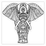 Coloriage Éléphant Inde Inspiration Stickers Deco éléphant Mandala … Scan N Cut