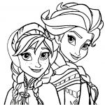 Coloriage Elsa Et Anna Élégant Coloriage Reine Des Neiges Pour Les 2 Ans Du Dessin Animé