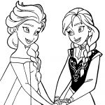 Coloriage Elsa Et Anna Élégant La Reine Des Neiges Elsa Anna Coloriage La Reine Des