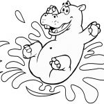 Coloriage Hippopotame Génial Cute Hippo Coloring Pages To Kids
