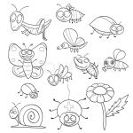 Coloriage Insecte Nice Coloring Book With Insects Stock Vector