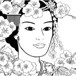 Coloriage Japonais Unique Art Therapy Coloring Page Japan Japan Geisha Girl In
