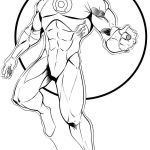 Coloriage Justice League Inspiration Green Lantern Green Lantern Flying In The Sky Coloring