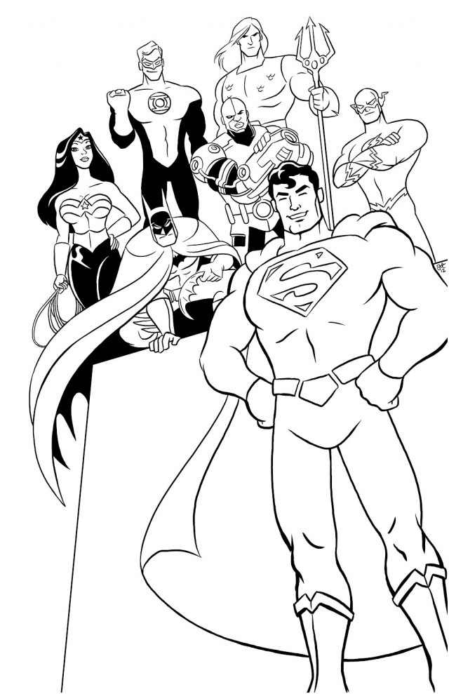 Coloriage Justice League Nice Justice League Coloring Pages To And Print For Free
