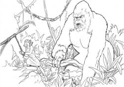 Coloriage King Kong Élégant King Kong 2 Supervillains – Printable Coloring Pages