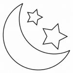 Coloriage Lune Unique Coloriage Lune Et Étoiles Pour Enfants Dessin Gratuit à