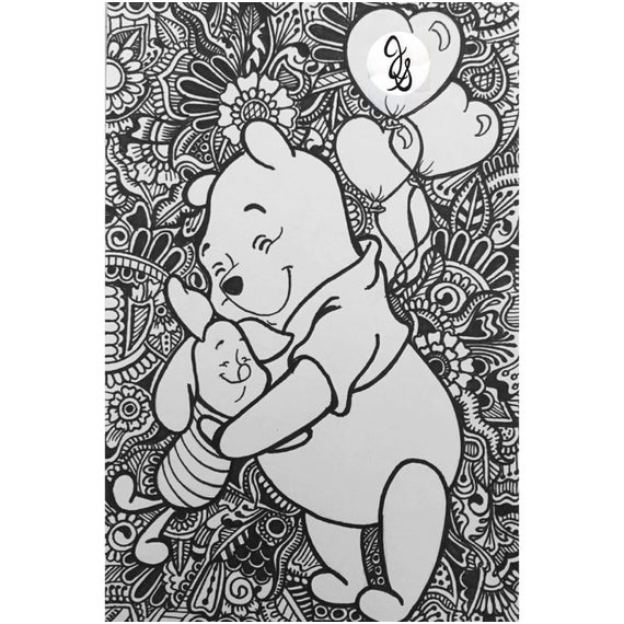 Coloriage Mandala Disney Luxe Pooh Bear And Friends Design