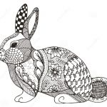 Coloriage Mandala Lapin Unique Zentangle Rabbit Abstract Coloring Page In 2019