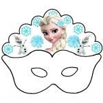 Coloriage Masque Princesse Frais Masque Reine Des Neiges Elsa Olaf