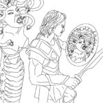 Coloriage Meduse Luxe Myth Of Perseus And Medusa Coloring Pages Hellokids