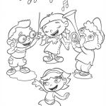 Coloriage Musique Génial Coloriage Quatres Enfants Jouent La Musique Et Chantent
