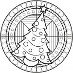 Coloriage Noel Mandala Meilleur De Chrstmas Mandala With A Christmas Tree M&alas Adult
