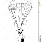 Coloriage Parachute Élégant Cartoon Skydiver Businessman With Parachute Stock