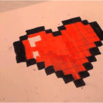Coloriage Pixel Art Génial Coeur Dessin Pixel Art