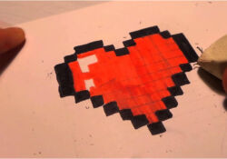 Coloriage Pixel Art Génial Coeur Dessin Pixel Art