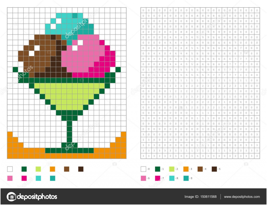 Coloriage Pixel Art Inspiration Página Para Colorear De Niños Pixel Para Colorear Con