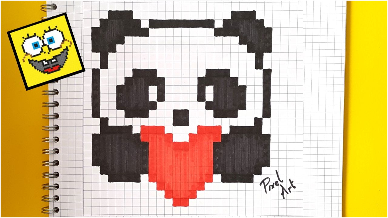Coloriage Pixel Art Inspiration Pixel Art Ment Dessiner Un Panda Kawaii Pas A Pas