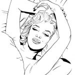 Coloriage Sexy Élégant Pin Up Marilyn Coloring Sheets
