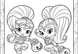 Coloriage Shimmer and Shine Nice Coloriage Shimmer Et Shine Halloween Pack Jecolorie