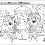Coloriage Shimmer Et Shine Luxe Shimmer And Shine Fun With Colouring Page Coloring Pages