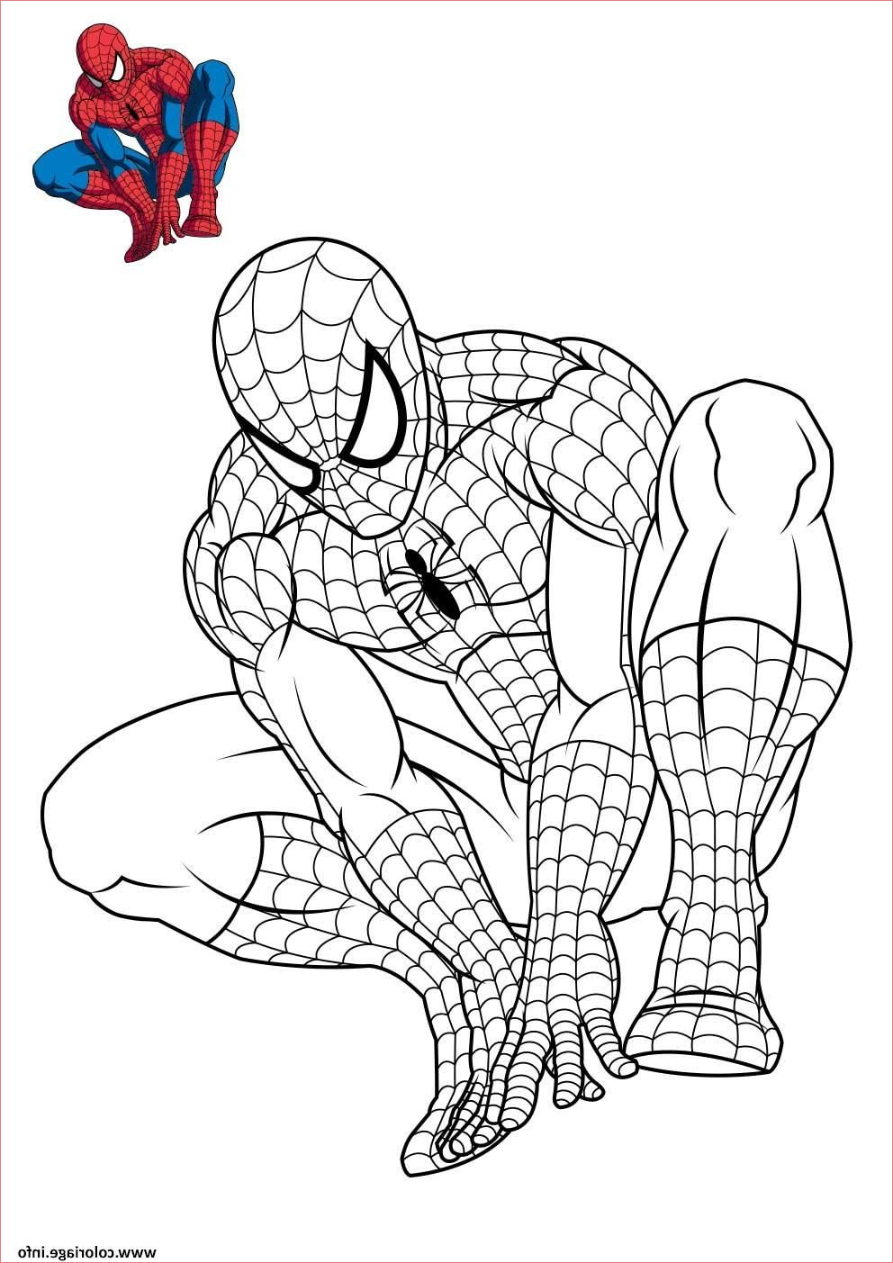 Coloriage Magique Spiderman Maternelle