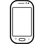 Coloriage Téléphone Portable Génial Mobile Phone Popular Model Of Samsung Galaxy Fame Icons