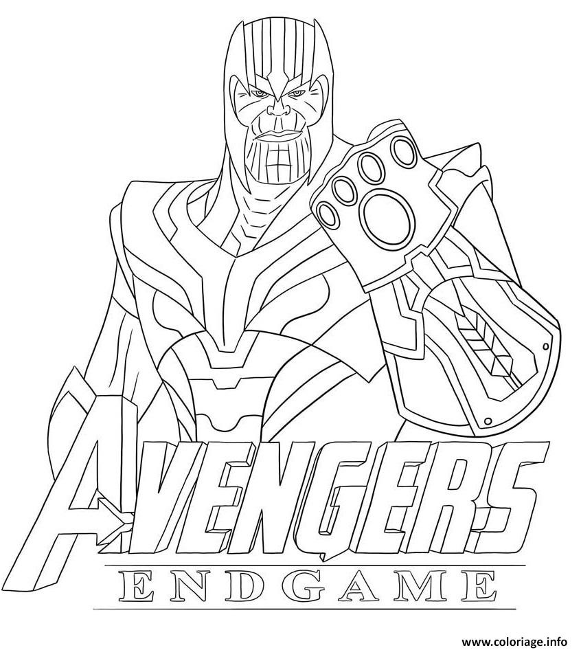 thanos avengers endgame skin from fortnite coloriage