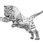 Coloriage Tigre Mandala Frais Tigre Et Motifs Geometriques Tigres Coloriages
