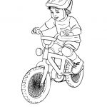 Coloriage Vélo Élégant Image D’un Petit Garçon Sur son Joli Vélo à Colorier
