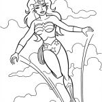 Coloriage Wonderwoman Élégant Coloriage Wonder Woman Bondit Dans Les Airs