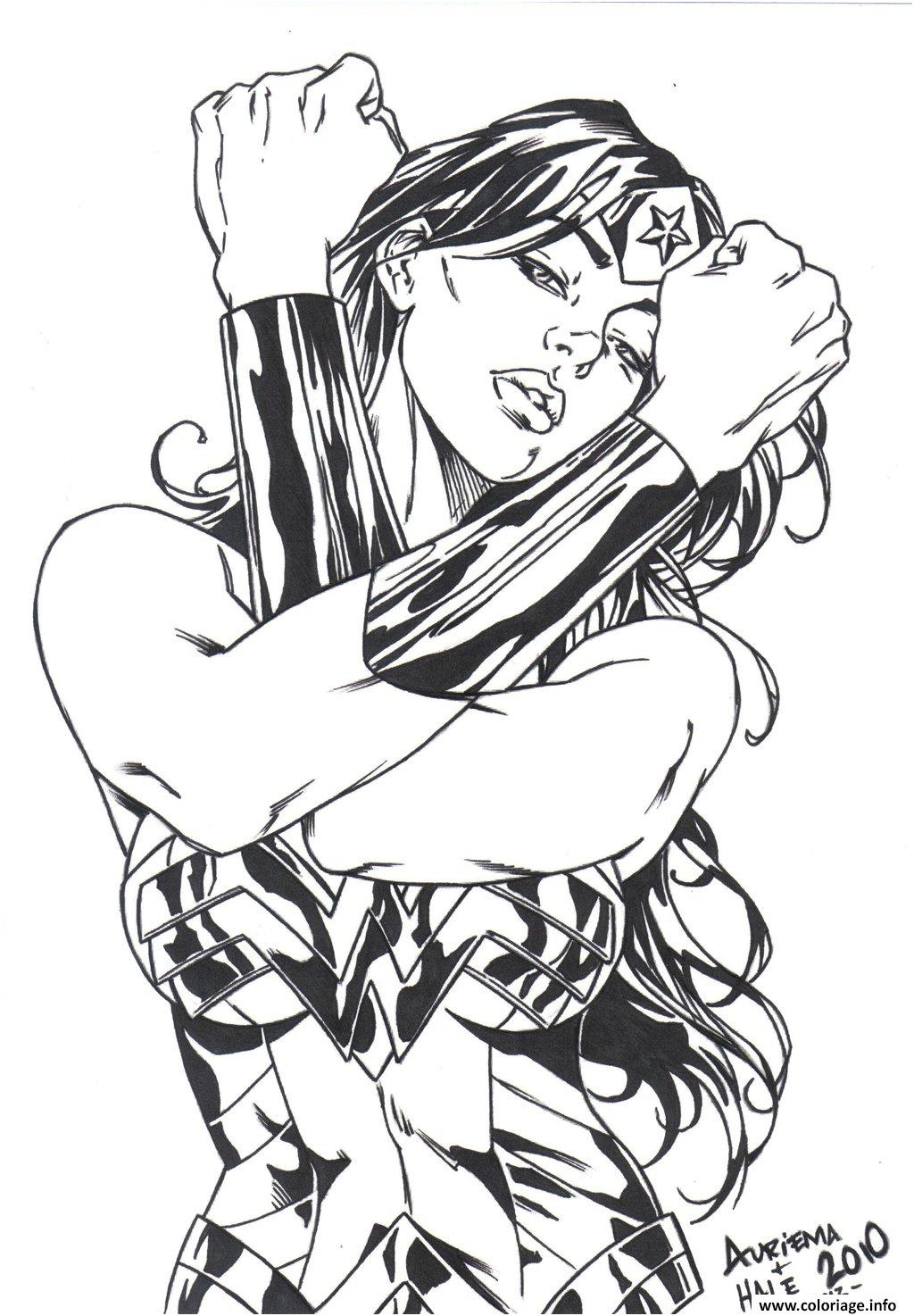 Coloriage Wonderwoman Génial Coloriage Wonder Woman Heroine Dessin