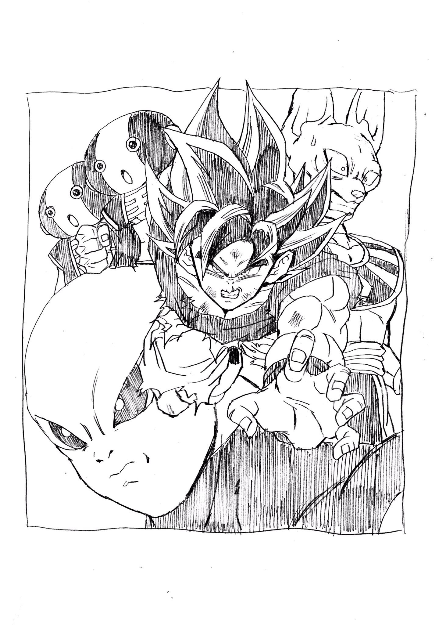 Goku Coloriage Inspiration Goku Vs Jiren Youngjijii Pinterest