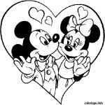Imprimer Un Coloriage Nice Coloriage St Valentin Mickey Et Minnie Dans Un Coeur Dessin