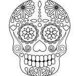 Tete De Mort Coloriage Génial Coloriage Squelette Sucre Fleurs