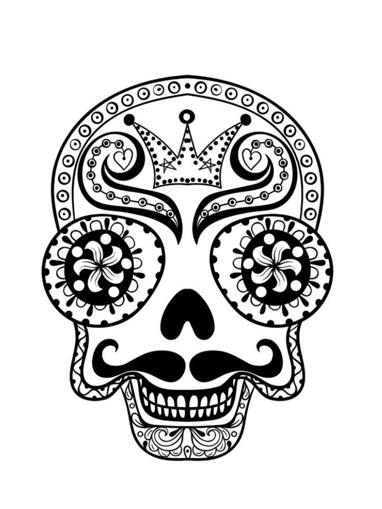 Tete De Mort Coloriage Unique Coloriage Tête De Mort Mexicaine 20 Dessins à Imprimer