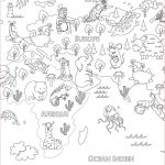 Carte Du Monde Coloriage Génial Poster Géant à Colorier Pour Enfant Animaux Du Monde