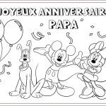 Coloriage Anniversaire Papa Nice Coloriage Anniversaire Papa Mickey Coloring Page