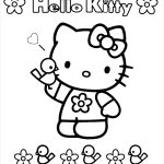 Coloriage Hello Kitty Génial Coloriage De Hello Kitty Paques