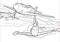 Coloriage Planes Luxe Ripslinger Surpass Dusty On the Race In Disney Planes