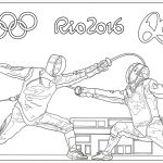 Jeux Coloriage Nice Rio 2016 Jeux Olympiques Escrime Sport Jeux Olympiques