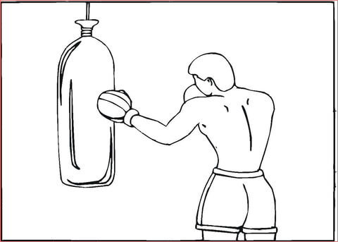 Coloriage Boxe Nouveau Boxing Exercises Coloring Page