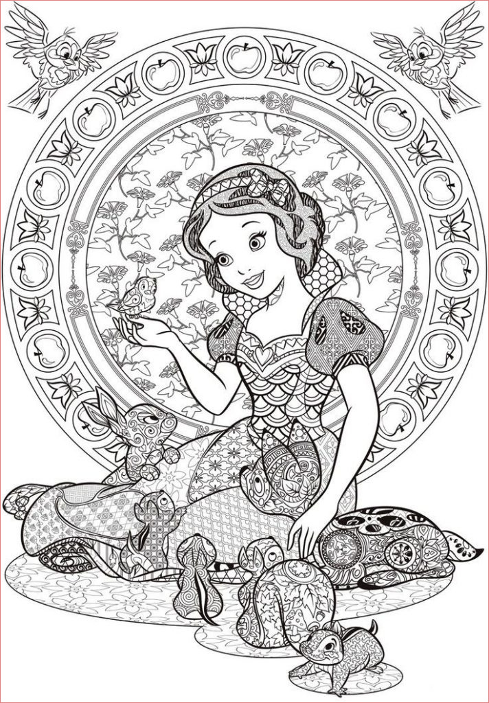 Coloriage Disney Adulte Génial Snow White Disney Coloring Pages For Adults