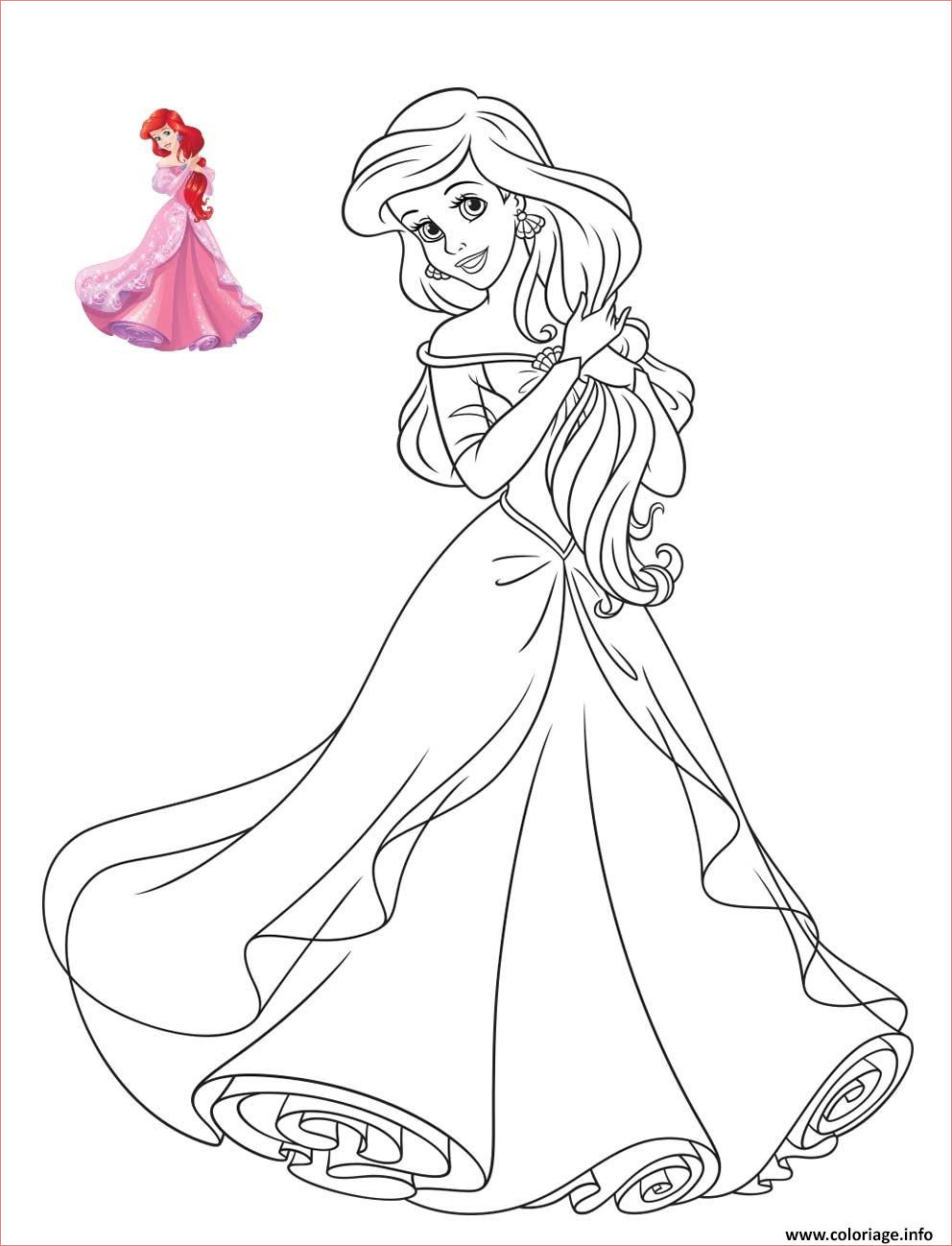 Coloriage Princesses Génial Coloriage Princesse Disney
